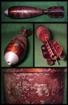 British 3 inch mortar shells made by Pullman